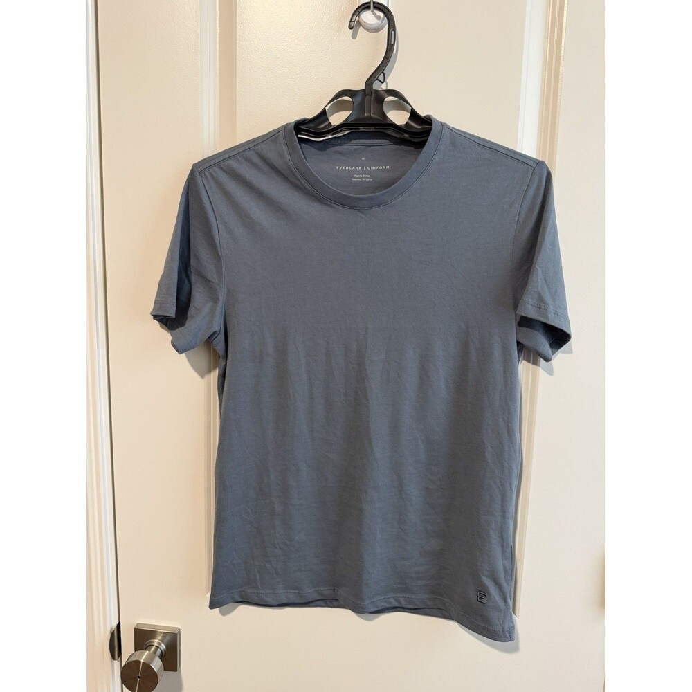 Everlane Uniform Men’s XS Organic Cotton Crew Neck T Shirt Slate Blue Gray